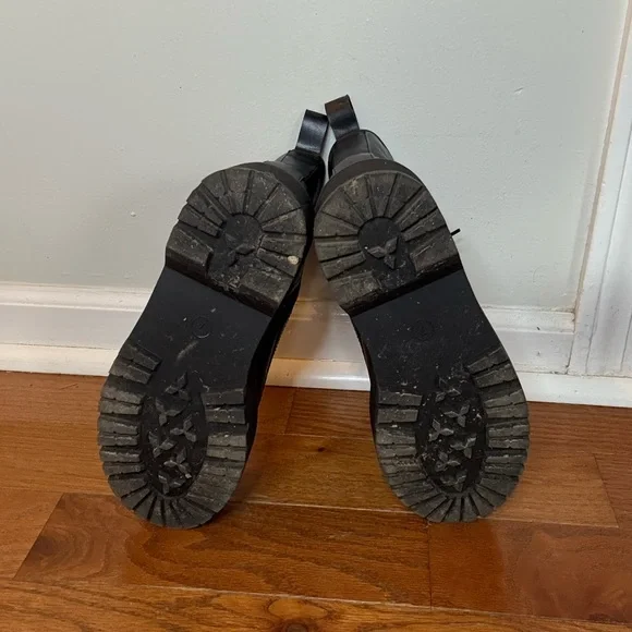 A New Day Black Platform Combat Boots - Picture 4 of 9